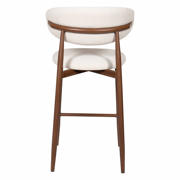 thumbnail: Giga Meubel Barstoel Alexia - Beige/Walnoot (set van 2)