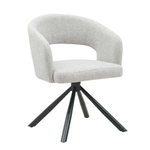 Eetkamerstoel Elle - Greige Stof - Zithoogte 48cm - Set van 2