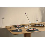 thumbnail: LIND DNA LIND DNA Placemats Nupo - Leer - Anthracite - Curved - 44 x 37 cm - 2 Stuks