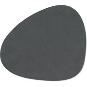 thumbnail: LIND DNA LIND DNA Placemats Nupo - Leer - Anthracite - Curved - 44 x 37 cm - 2 Stuks
