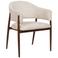 Giga Meubel Eetkamerstoel Dénia - Beige/Walnoot - Set van 2