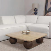 thumbnail: Giga Meubel Salontafel Nori - Vierkant - Travertin - 90cm