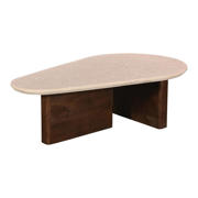 thumbnail: Giga Meubel Salontafel Ayla Organisch - Marmer/Hout - Donkerbruin - 120x70x38cm