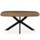 Giga Meubel Eettafel Jaimy - Deens Ovaal Donkerbruin Hout - 160x90x76cm
