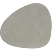 thumbnail: LIND DNA LIND DNA Placemats Nupo - Leer - Light Grey - Curved - 44 x 37 cm - 2 Stuks