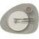 LIND DNA LIND DNA Placemats Nupo - Leer - Light Grey - Curved - 44 x 37 cm - 2 Stuks