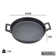 thumbnail: Cast Iron  Koekenpan met handvaten Cast Iron - Gietijzer - ø 20 cm - zonder anti-aanbaklaag