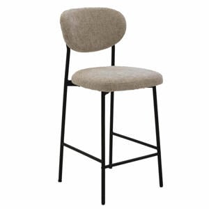 Barkruk Vajen - Stof/Metaal - Beige - Set van 2
