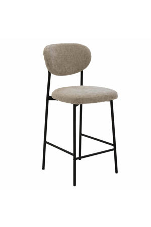 Barkruk Vajen - Stof/Metaal - Beige - Set van 2 