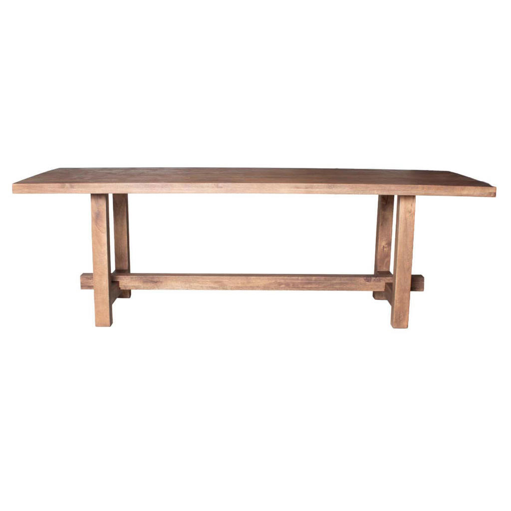 Giga Meubel Eettafel Frans - Rechthoek Donkerbruin Hout - 240x100x76cm