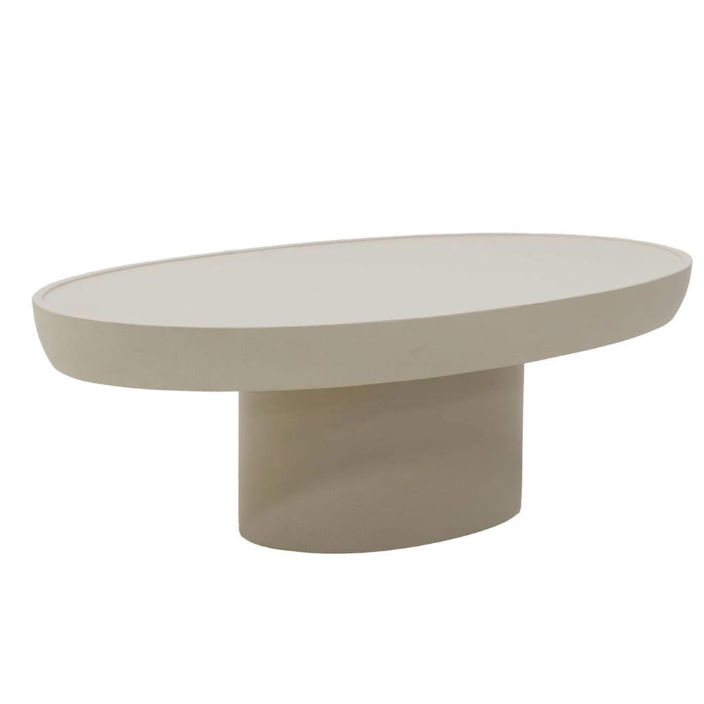 Giga Meubel Salontafel Livinia Ovaal - Beige - 120x65x39cm