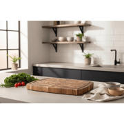 thumbnail: Cookinglife Snijplank Hout Acacia Pure Wood 46 x 36 cm - Houten Snijplank met Sapgeul