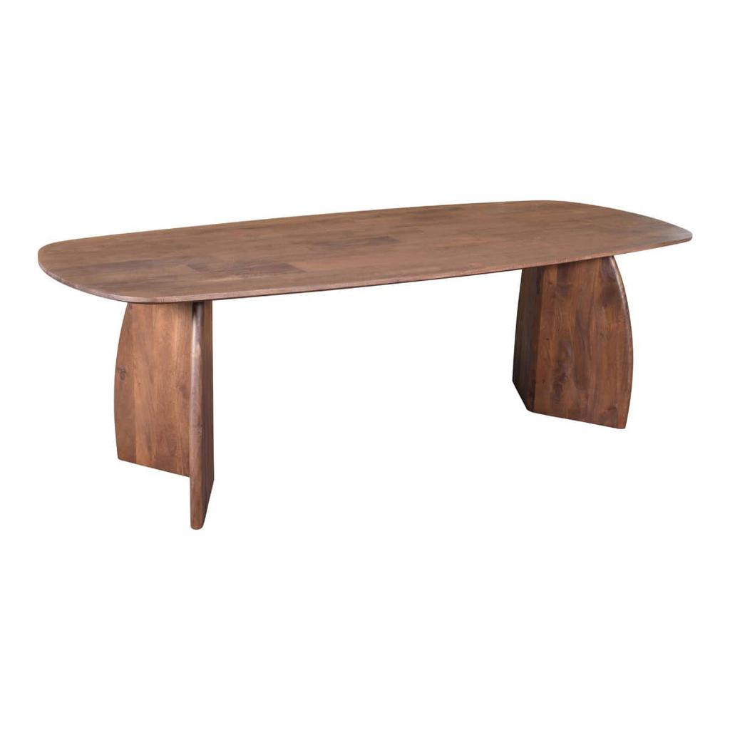Giga Meubel Eettafel Majada - Deens Ovaal Donkerbruin Hout - 240x100x76cm