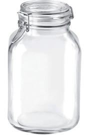 thumbnail: Bormioli Rocco Weckpot Fido Vierkant - 14 x 14 cm / 3 Liter - 2 stuks