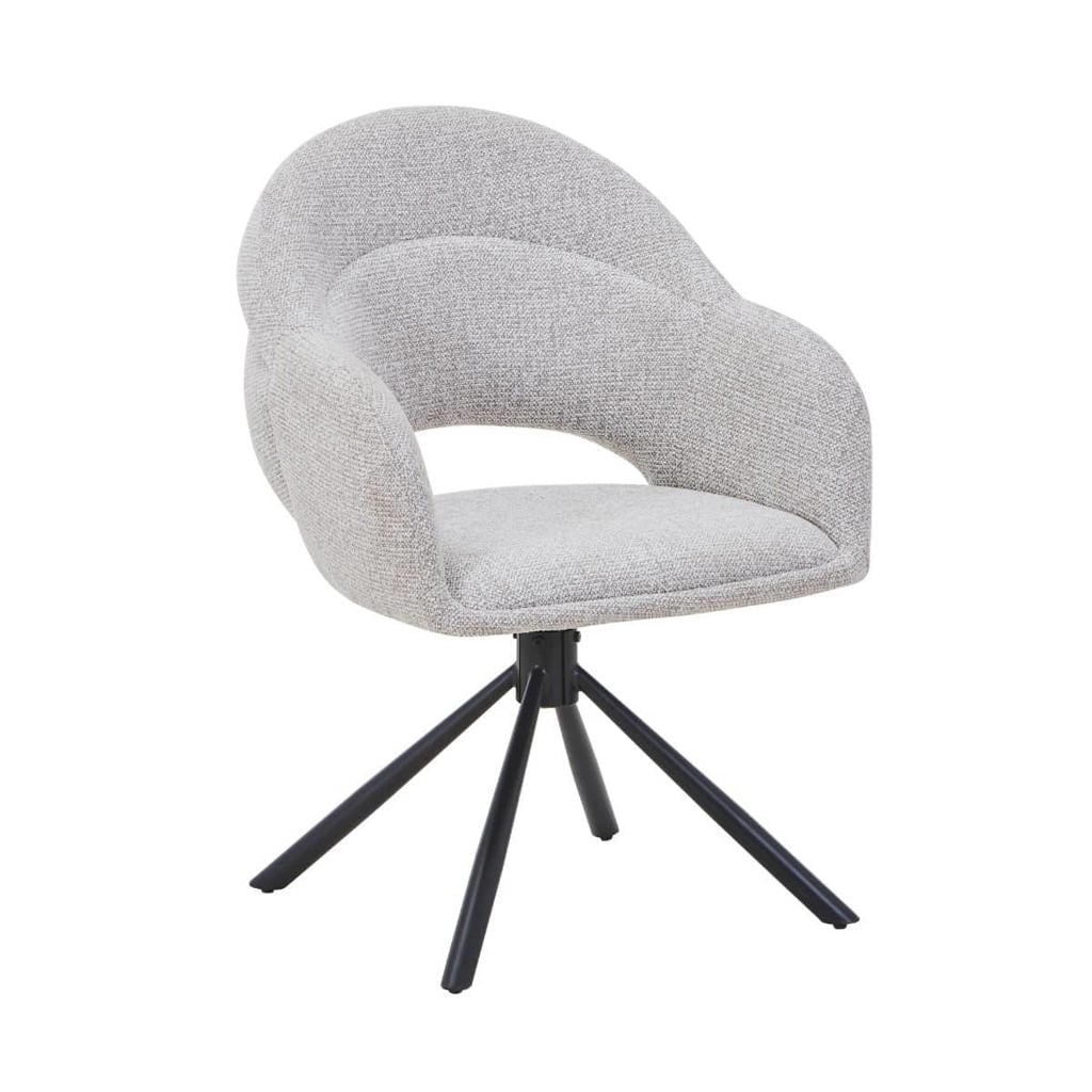 Giga Meubel Eetkamerstoel Celeste - Taupe - Draaibaar - Set van 2
