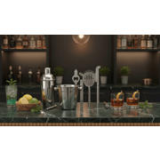 thumbnail: Cookinglife Barset RVS 6-Delig - Cocktailshaker, Ijsemmer, Zeef, Flesopener, Tang en Mes