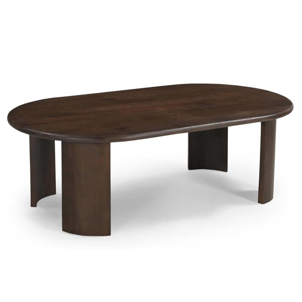 Giga Meubel Salontafel Maikel - Ovaal - Mangohout - 120cm