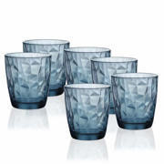 thumbnail: Bormioli Rocco Waterglazen Diamond - Blauw - 390 ml - 6 stuks