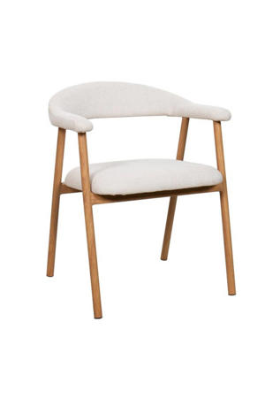 Eetkamerstoel Mila - Beige/Naturel - Zithoogte 48cm (set van 2) 