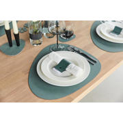 thumbnail: LIND DNA LIND DNA Placemats Hippo - Leer - Pastel Green - Curved - 44 x 37 cm - 2 Stuks
