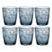 Bormioli Rocco Waterglazen Diamond - Blauw - 300 ml - 6 stuks
