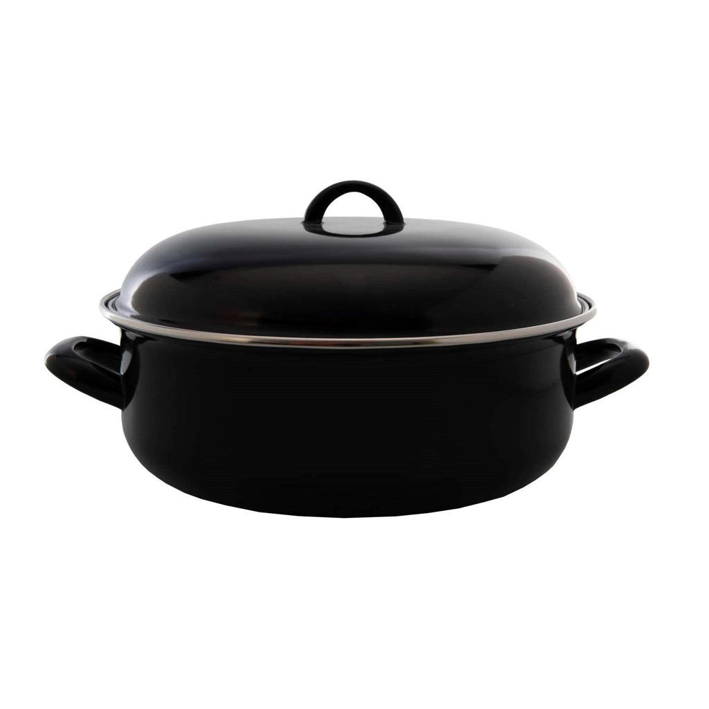 Cookinglife Braadpan met deksel - Emaille - Cooking - ø 22 cm / 2 Liter - geëmailleerde anti-aanbaklaag