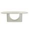 Giga Meubel Eettafel Motala - Ovaal Off White Betonlook - 240x100x76cm