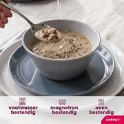thumbnail: Cookinglife Soepkommen / Kommen - Siaki Wit / Blauw / Grijs ø 14 cm - Porselein - 6 stuks