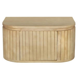 Nachtkastje Merel - Zwevend Naturel Hout - 55x35x26cm