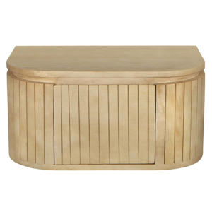 Nachtkastje Merel - Zwevend Naturel Hout - 55x35x26cm 