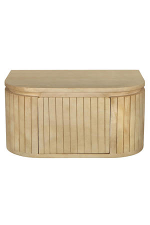 Nachtkastje Merel - Zwevend Naturel Hout - 55x35x26cm 