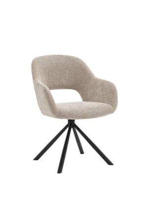 Eetkamerstoel Livia - Taupe - Draaibaar - Set van 2