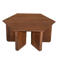 Giga Meubel Salontafel Martos - Donkerbruin Mangohout - 80x80x35cm