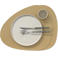LIND DNA LIND DNA Placemats Nupo - Leer - Khaki - Curved - 44 x 37 cm - 2 Stuks