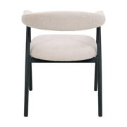 thumbnail: Giga Meubel Eetkamerstoel Mila - Beige/Zwart - 56x54x76cm - Set van 2