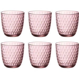 Waterglazen Slot - Roze - 290 ml - 6 stuks
