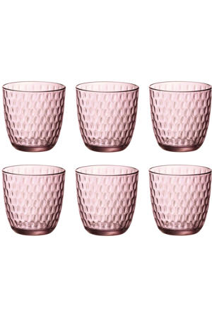 Waterglazen Slot - Roze - 290 ml - 6 stuks