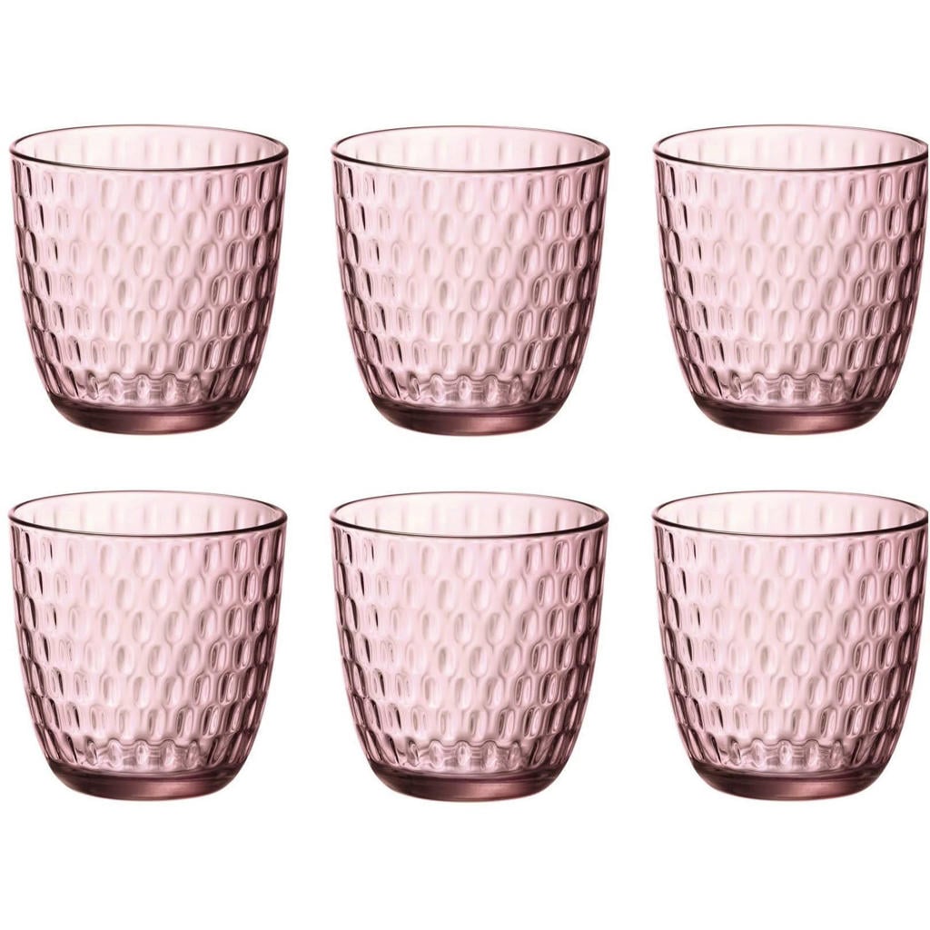 Bormioli Rocco Waterglazen Slot - Roze - 290 ml - 6 stuks