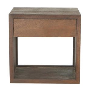 Nachtkastje Jeff - Zwevend Donkerbruin Hout - 40x30x40cm