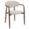 Giga Meubel Eetkamerstoel Alexia - Beige Stof Metaal - 59x57x77cm - Set van 2