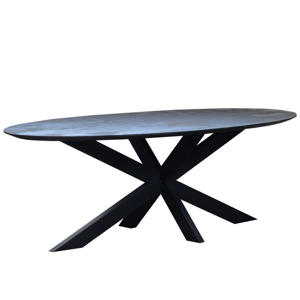 Eettafel Diamond - Zwart Mangohout - 200x100x78cm