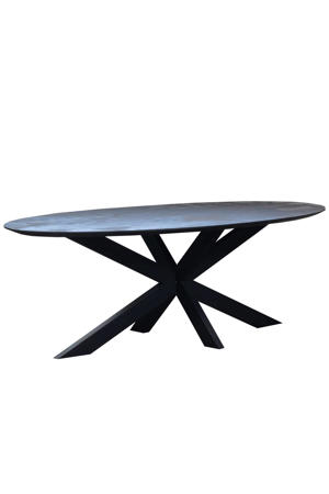 Eettafel Diamond - Zwart Mangohout - 200x100x78cm