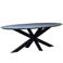 Giga Meubel Eettafel Diamond - Zwart Mangohout - 200x100x78cm