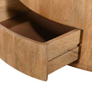 thumbnail: Giga Meubel Salontafel Elan Rond - Travertin - Naturel - 90x90x35cm - Incl. Lades