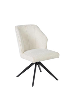 Eetkamerstoel Charlotte - Stof - Beige - Set van 2