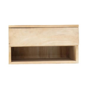 Nachtkastje Tessa - Naturel - Mangohout - 45x30x25cm