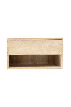 Nachtkastje Tessa - Naturel - Mangohout - 45x30x25cm 