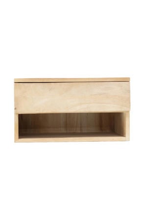 Nachtkastje Tessa - Naturel - Mangohout - 45x30x25cm
