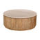 Giga Meubel Salontafel Elan Rond - Travertin - Naturel - 90x90x35cm