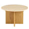 Giga Meubel Salontafel Faria - Lichtbruin Marmer - Ø60x38cm